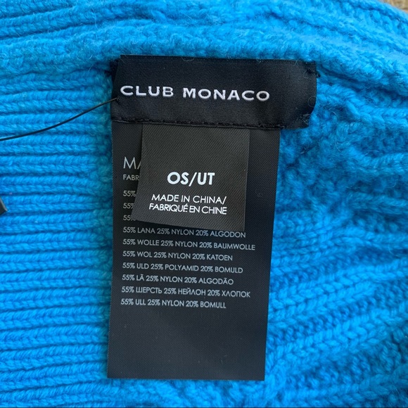 NWT Club Monaco Blue Knit Toque/Beanie - Picture 4 of 4
